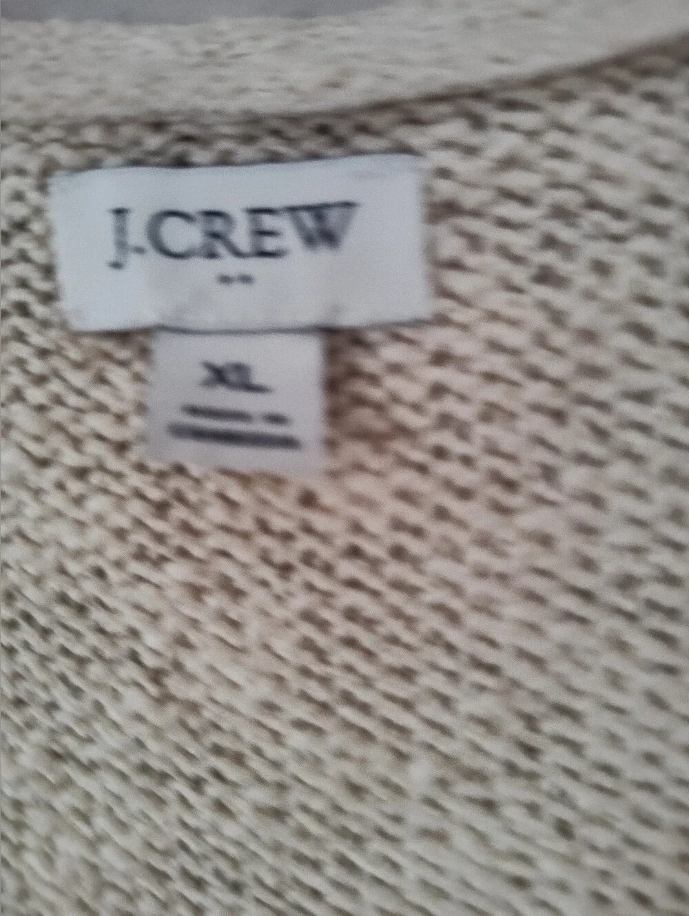 J. Crew Cream V-Neck Beach Sweater Tank